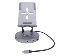 BONKZEBU Docking Station per Tablet USB C, Supporto Girevole con Hub 9 in 1, 4K 60 Hz, Ricarica PD da 100 W, Lettore di Schede, per Steam Deck, ROG Ally, Telefono, Tablet