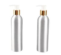 BONKZEBU Flacone per Pompa per Lozione in Alluminio 2 Pezzi, Contenitore per Dispenser Cosmetico Vuoto con Testa della Pompa Riutilizzabile per Olio Essenziale di Crema Shampoo,