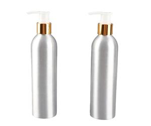 BONKZEBU Flacone per Pompa per Lozione in Alluminio 2 Pezzi, Contenitore per Dispenser Cosmetico Vuoto con Testa della Pompa Riutilizzabile per Olio Essenziale di Crema Shampoo,