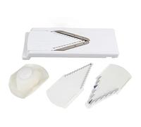 BONKZEBU Grattugia Multifunzionale a Forma di V, Mandolina Affettaverdure Mandolina Multi Lama per Patate e Verdure, Robusto Telaio in Plastica ABS per Tagliare Velocemente Frutta