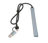 BONKZEBU Hub Tipo C Docking Station USB 3.0 Ad Alta velocità da 5 Gbps in Lega di Alluminio per PC Desktop Portatile, Deep Space Grey