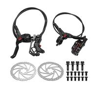 BONKZEBU Kit Freno a Disco per Mountain Bike, Freno a Doppio Freno a 4 Pistone 1 Paio di Freno a Disco, Set di Freni a Disco Idraulico MT200 a Tenuta MT200, con Rotore Freno a Disco da