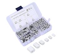 BONKZEBU Kit Manicotti Ad Anello per Crimpatura in Alluminio, Forte capacità di Carico per Cavi Metallici, 180 Pezzi, Settore Petrolifero Chimico