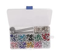 BONKZEBU Kit Occhielli Passacavo Multicolore Set Passacavi in metallo Facile da Installare con Scatola Trasparente per Accessori di Abbigliamento, Jean