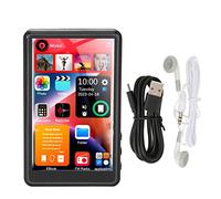 BONKZEBU Lettore MP3 Lettore Musicale Touch Screen Bluetooth 5.0 (Nera) | Lettore Audio Digitale Portatile, Guscio in Metallo, Batteria da 1000 MAh, Ricarica Rapida di Tipo C, Supporta Scheda TF da