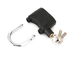 BONKZEBU Lucchetto Antifurto, Blocco Allarme Impermeabile con Sirena 110 DB | Blocco allarme di sicurezza per, moto, porta, finestra, corpo in lega di alluminio, 6 batterie, 2 chiavi