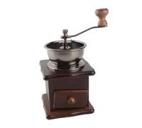 BONKZEBU Macinacaffè retrò a Mano, Base in Legno di Faggio | Macinacaffè manuale con nucleo in acciaio inossidabile, regolabile da grossolano a fine, per casa e ufficio