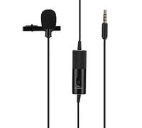 BONKZEBU Microfono a Condensatore Cablato con Clamp/Holder per Collare, Microfono Anti-interferenza a Doppio Condensatore per un Suono Cristallino, Leggero e Portatile, Captazione a 360°, Perfetto