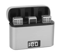 BONKZEBU Microfono Lavalier con Riduzione del Rumore con Custodia di Ricarica per Interviste Live Mobili, Microfono da Bavero con Clamp/Holder da 2 Pacchi per Sport All'aria Aperta