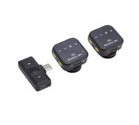 BONKZEBU Microfono Lavalier Wireless 2.4G con Cancellazione del Rumore per L'ascolto in Streaming Live con Auricolari Karaoke