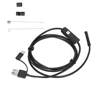 BONKZEBU Mini Endoscopio per Fotocamera Microcamera 3 in 1 HD Ultra Alta Definizione per Computer Cellulare, Obiettivo da 7 Mm IP67 Impermeabile, 6 LED Luminosità Regolabile, per Fai da Te Domestico