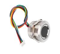 BONKZEBU Modulo di Identificazione delle Impronte Digitali Capacitivo Circolare R503 con Indicatore Luminoso Ad Anello Bicolore, Sensore di Impronte Digitali, Modulo di
