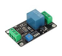 BONKZEBU Modulo relè Ritardato, Interruttore Ritardato Autobloccante per | Modulo relè temporizzato con chiusura e disconnessione ritardata, materiale PCB per controllo industriale, DC 5V 12V 24V