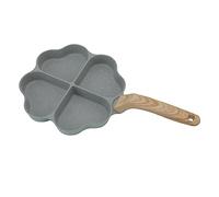 BONKZEBU Padella Antiaderente per Uova a Forma di Cuore, Riscaldamento Uniforme per, Meno Olio e Fumo, Facile da Pulire, Padella per Pancake da 4 Tazze per gli Appassionati di Salute 【 Casalinga】