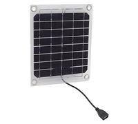 BONKZEBU Pannello Solare Bifacciale da 10 W Dal Design Trasparente con Uscita USB, Ricarica Lenta, Ideale per Lavori All'aperto, Materiale ABS