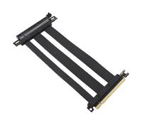 BONKZEBU PCIE 4.0 X16 Cavo Riser Ad Alta velocità Flexible GPU Extender Card Porta Adattatore da 180 Gradi per RTX4090 8900 XT Sistemi Raffreddato Ad Acqua Black ABS PCB (10 cm)