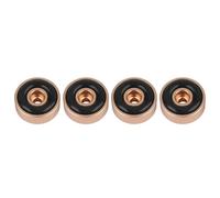 BONKZEBU Piedini in Alluminio per Amplificatore Cuscinetti Ammortizzatori Durevoli per un Vero Stereo, Piedini per Pad Amplificatore 4 Pezzi per Home Theater (Oro)