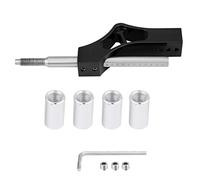 BONKZEBU Pomello del con Estensione Breve Regolabile per, Estensione della Leva Regolabile in Altezza in Acciaio Inossidabile per Auto, Prolunga per Pomello del in Lega di Alluminio con (Nera)