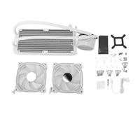 BONKZEBU Raffreddatore a Liquido CPU ARGB con Display LCD da 2,2 Pollici, Radiatore da 240 Mm, per Socket LGA1851 1700 1200 e AM5 AM4 AM3 FM2 (Bianca)