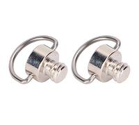 BONKZEBU Resistente Anello a D con Vite per Fotocamera da 1/4 di Pollice, Acciaio Inossidabile di Alta qualità, 2 Pezzi per Piastra a Sgancio Rapido, Comodo Uso Manuale