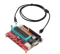 BONKZEBU Scheda di Sviluppo Microcontrollore PIC16F877A con Interfaccia | Scheda didattica PIC, 8 indicatori LED, tastierino a 4 bit, porta ICSP, per la formazione dei maker e progetti fai da te