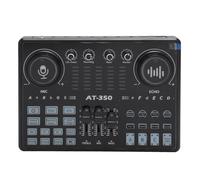 BONKZEBU Scheda Mixer Dal Professionale con Cambia Voce con Luce LED, Scheda di Registrazione per Microfono 48 V, Connessione Wireless per Streaming Live, Materiale ABS