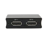 BONKZEBU Selettore con Interruttore a 2 Vie Displayport 1.4 8K per Centri di Comando Informativi, Lega di Alluminio di Facile Installazione