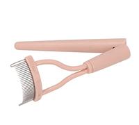 BONKZEBU Separatore per Ciglia in Acciaio Inossidabile a Mezza, Pettine per Ciglia Pieghevole Portatile con Copertura Protettiva per Rosa Cosmetico per Trucco, Separatore per Ciglia in