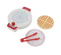 BONKZEBU Set da Gioco per Cuocere i Waffle in Legno, Giocattolo Educativo Sicuro per L'esplorazione della Vita in Cucina dei Bambini, Adatto a Ragazzi e Ragazze, Materiale Dell'albero in Erba 7,48 X