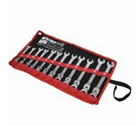 BONKZEBU Set di Chiavi a Cricchetto di Precisione in Acciaio Al Cromo Vanadio 8-19 Mm per Utensili Manuali, Kit Combinato Metrico da 12 Pezzi con Custodia, Ideale per gli Appassionati del Fai da Te