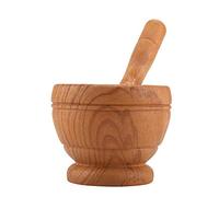 BONKZEBU Set di Pestello per Mortaio in Plastica Pratica Ciotola per Macinazione Manuale per Spezie da Erbe per Uso Domestico (Marrone scuro)