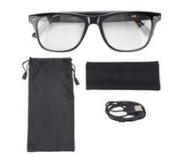 BONKZEBU Smart Glasses, 360 Gradi Stereo Sound AI Translation Smart Glasses, Lunga Durata della Batteria con AI, per la modalità Telefono Cellulare (BLACK)