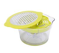 BONKZEBU Spremiagrumi Manuale Multifunzione Spremiagrumi Portatile Arancia e Limone Facile da Usare Macchina per Succo Pressato a Mano da 400 Ml per Picnic in Campeggio, Materiale Resistente, Misurino