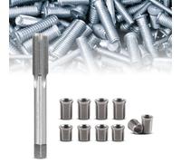 BONKZEBU Strumento Universale di Riparazione Filettatura Candela Bullone M10x1.0 + Kit Automatico Rubinetto M12x1.0, Riparazione Professionale per Motori