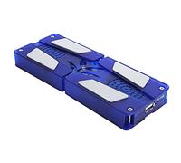 BONKZEBU Tappetino di Raffreddamento per Computer Pieghevole con Altoparlante, Luce a LED, Ventola a Basso Rumore per Workstation Portatile Blu