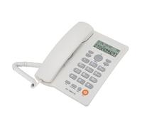 BONKZEBU Telefono Fisso Cablato per Ufficio Domestico ID Chiamante Telefono per Chiamata Rapida con Suono Chiaro, Funzione di Riduzione del Rumore, Molto Affidabile, di Casa (Bianco)