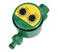 BONKZEBU Timer per Irrigazione Elettronico Automatico a Due Quadranti Multifunzione, Controller per Irrigazione da Giardino, Timer per Irrigazione, Timer per Tubi Flessibili, Timer per