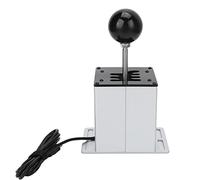 BONKZEBU USB Gear Shifter Resistente Acciaio H Simulator PC USB H Gearshifter per per ATS ETS Dust WRC Sim Giochi di Corse, Bianco 6+R Gear per T300RS/GT Volante, Cavo da 55,1 Pollici
