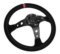 BONKZEBU Volante da Universale da 14" con Pulsante Clacson, Telaio in Alluminio Resistente per gli Appassionati di Corse Automobilistiche, Installazione Semplice per la Maggior Parte dei Veicoli