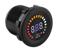 BONKZEBU Voltmetro da Pannello LED con Display a Colori di Dimensioni Mini con Protezione Connessione Inversa, Monitoraggio Tempestivo dello Stato della Batteria per Auto Moto ATV, Display Tensione
