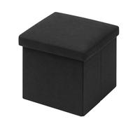 Bonlife Cassapanca con vano portaoggetti per bambini, colore grigio, pieghevole, con coperchio, 30x30x30x30 cm