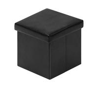 Bonlife Sitzhocker Mit Stauraum Sitzbank Faltbar Buecher Aufbewahrungsbox Klein Sitz Box Faltbox mit Deckel Schwarz 30x30x30cm