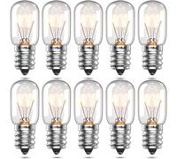 Bonlux 10-Pack Lampadine a Sale E14 15W Lampadina Frigorifero Alta Temperatura 300° Lampadine Forno Dimmerabile E14 SES Piccola Vite Edison Lampadine Pigmeo T22 Tubolare Lampadina Elettrodomestico