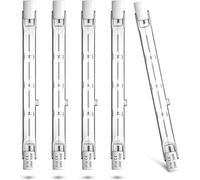 Bonlux 100W 118mm R7s dimmerabile lampadina alogena a matita bianco caldo 2800K R7s lineare 1500lm faretto 220-240V CA per illuminazione domestica, lavoro, sicurezza, ecc (5 pezzi)