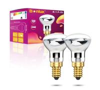 Bonlux 2x R39 E14 Lampadine a Riflettore Faretti Lampada Lava Dimmerabile 25W Edison Base a Vite SES Lampadine a Bianco Caldo 2400-2600K Angolo a Fascio Largo 360 Gradi 240V