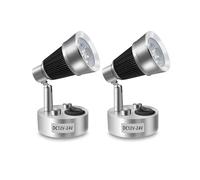 Bonlux 3W 12-24V LED Lampada da Lettura Faretti da Parete Bianco Calda 3000K Basso Voltaggio Illuminazione LED Con Interruttore per Camper Yacht Studio Camera da Letto Confezione da 2
