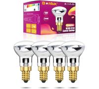 Bonlux 4x R39 E14 Lampadine a Riflettore Faretti Lampada Lava Dimmerabile 25W Edison Base a Vite SES Lampadine a Bianco Caldo 2400-2600K Angolo a Fascio Largo 360 Gradi 230V