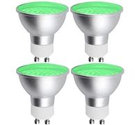 Bonlux GU10 Lampadina LED Colore Verde, 5W MR16 Lampadine per Faretti GU10 Angolo Raggio 120° Riflettore Lampadine Verde Faretto a LED Colore Verde per Illuminazione Decorativa, Confezione da 4
