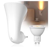 Bonlux Lampada a Muro con presa GU10, Spotlight a muro con Presa gu10, Lampada con Illuminazione Indiretta e luce Calda LED GU10, Piccola Lampada da Comodino