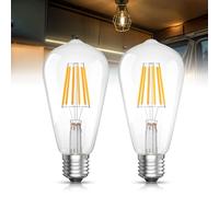Bonlux Lampadina a vite E27 da 12 V, a bassa tensione 6 W, equivalente a 60 W, AC/DC12-36 V, 2700 K, luce bianca calda, E27, non dimmerabile, per camper marino, yacht, sistema solare, confezione da 2